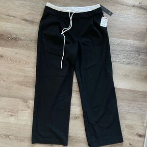 NWT🔖 House Of Harlow 1960 | Satin White Peep Waistband Trousers - Medium